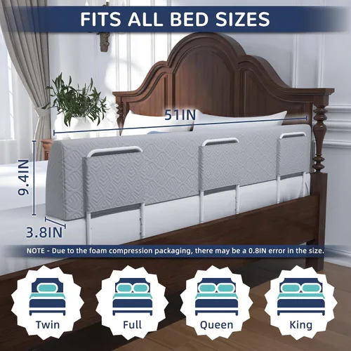 Vista 6 de FigTime Protector de cama para niños pequeños, riel de cama de espuma para niños pequeños, protector de riel de cama para niños pequeños, riel