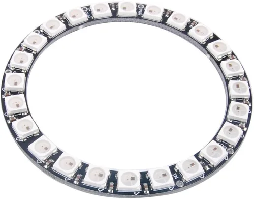 Vista 8 de Anillos LED RGB de 7 bits 7 X WS2812B 5050 Luz de lámpara con controladores integrados direccionables individualmente para Arduino Raspberry Pi