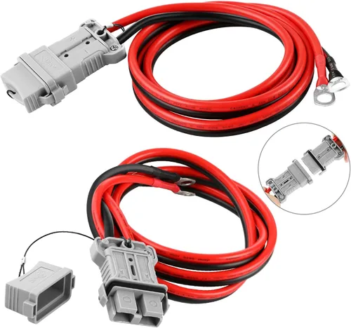 Vista 7 de 4 pares de conectores de batería impermeables Ip68 de conexión/desconexión rápida, 50 amperios calibre 6-8, kit de conector de enchufe de cable