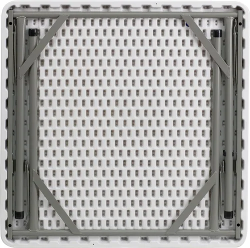 Vista 13 de Flash Furniture Mesas cuadradas de plástico plegables para eventos, juego de 12, color blanco granito