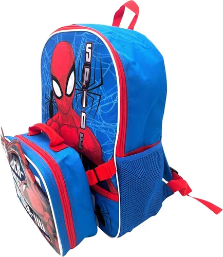 Vista 3 de Fast Forward Spider-Man Pop-Out - Mochila de 16 pulgadas con lonchera