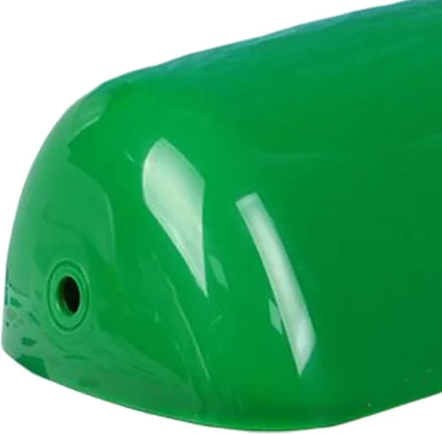 Vista 3 de Pantalla clásica de banquero para lámparas de mesa, reemplazo de pantalla de herradura de plástico verde, decoración de arte, decoración