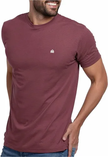 Vista 53 de Camisetas casuales de algodón suave con cuello redondo y ajuste atlético