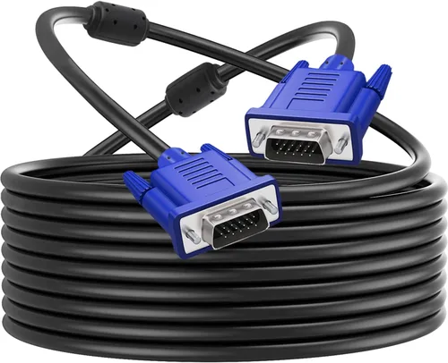 Vista 13 de Cable de monitor VGA a VGA HD15 macho a macho para TV computadora proyector (1.5 pies)
