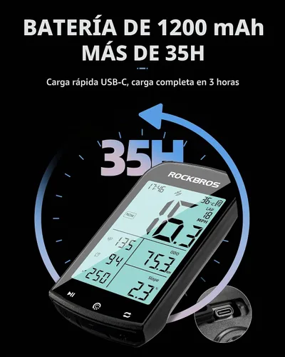 Vista 5 de ROCKBROS Sensor de cadencia de velocidad de computadora de bicicleta