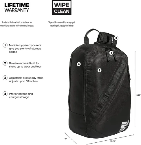 Vista 2 de adidas Mochila Excel 6, Prime Sling Negro