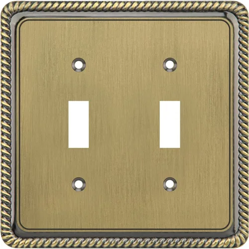 Vista 46 de Henne Bery Rope Edge - Placa decorativa de pared para interruptor (placa lisa, 2 unidades, bronce antiguo)