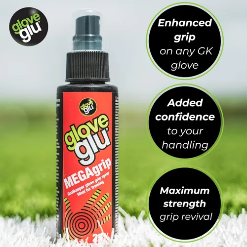 Vista 2 de Gloveglu MEGAgrip - Spray de agarre para guantes de portero Guante de portero avanzado Reviver Captura mejorada y mejor manejo del balón