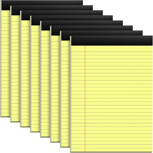 Vista 10 de Blocs de notas legales de 8.5 x 11, blocs de escritura de 8.5 x 11 con renglones anchos, 3 paquetes de blocs de notas micro perforados de 8.5' x