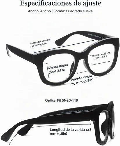 Vista 4 de Peepers Blue Light Reading Glasses - Center Stage Focus
