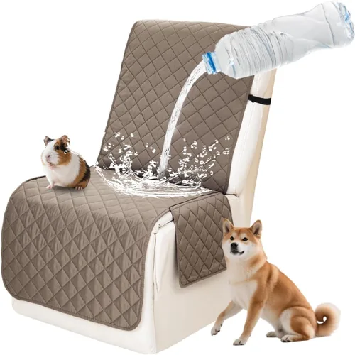 Vista 12 de Fundas impermeables para sofá reclinable seccional en forma de L, 7 piezas, antideslizantes, lavables, juego de fundas reclinables para mascotas