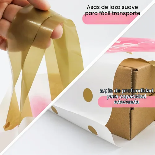 Vista 6 de Bolsas de agradecimiento – Paquete de 50 bolsas de mercancía extra gruesas de 10 x 12 pulgadas con asa de bucle para pequeñas empresas minoristas