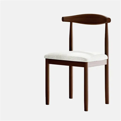 Vista 5 de Silla de comedor moderna para sala de maquillaje, sillón retro, silla de cocina de madera para el hogar, sala de estar, restaurante, silla
