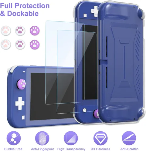 Vista 6 de Switch Lite Case - innoAura 17 in 1 Switch Lite Accessories Bundle with Switch Lite Carrying Case, Switch Game Case, Switch Lite Screen Protector
