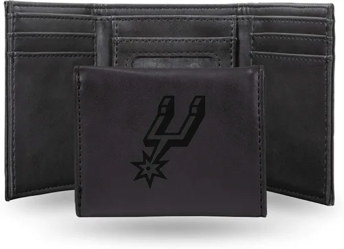 Vista 40 de NBA Rico Industries - Billetera triple grabada con láser y tres pliegues, accesorio para hombre