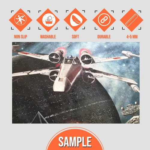 Vista 2 de Starwars - Alfombra de estrella de la muerte, C569 ((23"x31")=23.6x31.5 in)