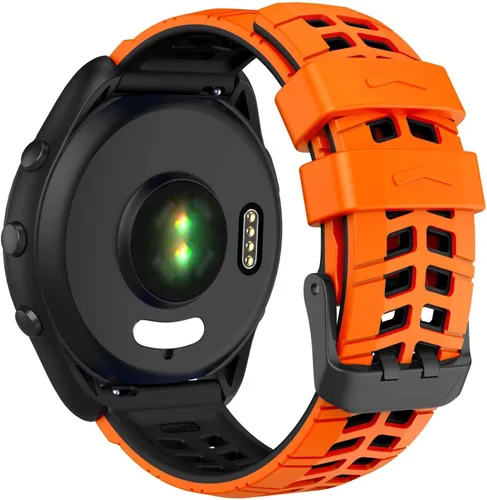 Vista 13 de ISABAKE Compatible con Garmin Vivoactive 4/Venu 2/Forerunner 255 265 Bandas, correa de silicona deportiva para Samsung Galaxy Watch 3 1.772 Verde