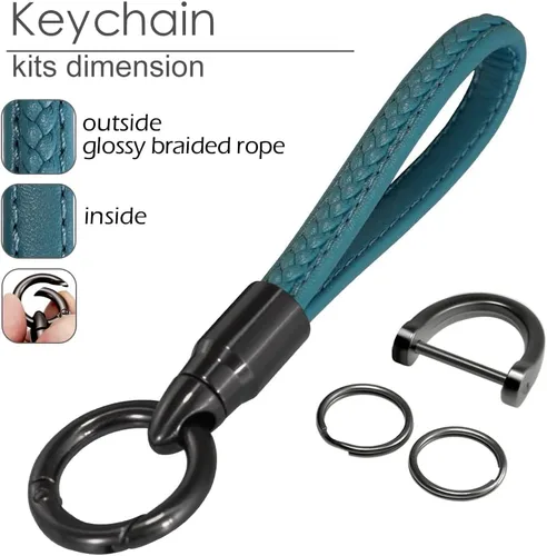 Vista 4 de Funda para llavero compatible con Nissan Versa Rouge Pathfinder, Azul-Gris