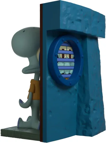 Vista 4 de Youtooz Inside Squidward Figura de vinilo de 10 cm, Calamardo coleccionable basado en el meme de Internet Sinking Feeling, Colección de Bob Esponja