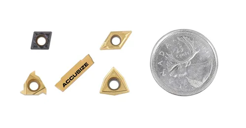 Vista 9 de Accusize Industrial Tools 2 piezas de cada tipo de insertos de carburo para 2387-2003, recubierto de CVD y recubierto de estaño, total 10 piezas