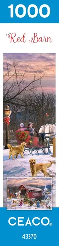 Vista 8 de Ceaco - Navidad clásica - Granero rojo - Rompecabezas de 1000 piezas