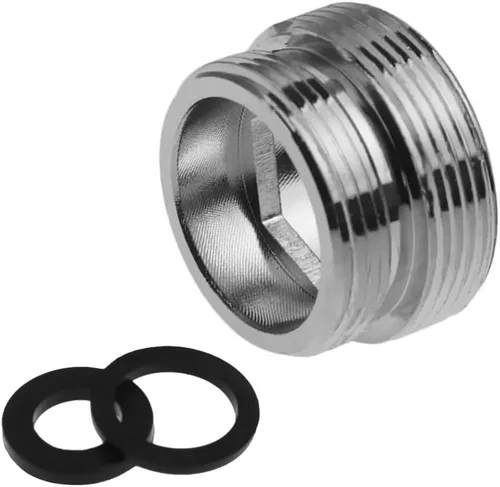 Vista 8 de Adaptador aireador de agua para grifo, conector de aireador de filtro de agua de grifo de latón, adaptador de rosca NPT de 1.024 in a 0.866 in
