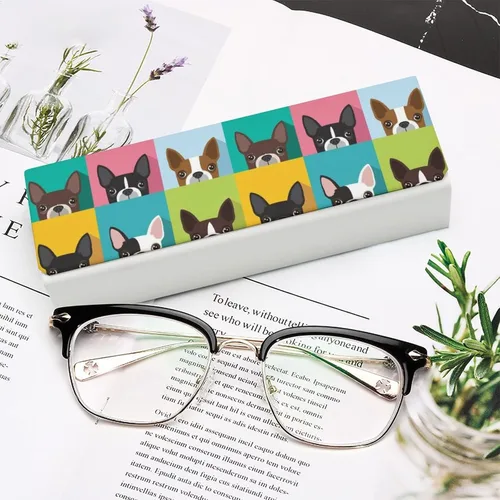 Vista 6 de Boston Terrier - Funda rígida para lentes de sol, funda portátil para hombres y mujeres