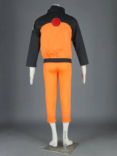Vista 7 de ZNZXYCOS Conjunto de disfraz de anime para adultos color naranja y negro talla estadounidense para Halloween cosplay