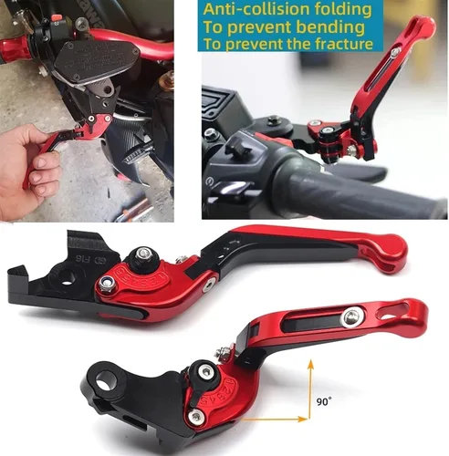 Vista 5 de DOUKI Motorcycle Brake Clutch Levers Adjustable Extendable Foldable for Honda MT03 MT-03 2005 2006 CNC Aluminum Accessories Lever (Color : 1)