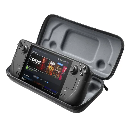 Vista 4 de VRUIVR Carrying Case for Steam Deck Console Protective Hard Shell Portable Storage Bag With Card Holder for Steam Deck AC Charger & Other