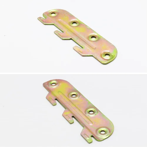 Vista 5 de Juego de 4 soportes para riel de cama, accesorios para marco de cama de madera, cabeceros de cama de 5 pulgadas (tornillos incluidos)