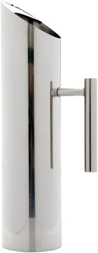 Vista 4 de Restaurantware Met Lux - Jarra de agua moderna de 33 onzas, 1 jarra de metal resistente a las abolladuras, con protector de hielo, mango integrado