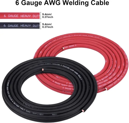 Vista 8 de iGreely Alambre Calibre 6 AWG 20 Pies Negro + 20 Pies Rojo Batería de Soldadura Cable Ultra Flexible de Cobre Puro + 5 pzs de Conectores de Terminal