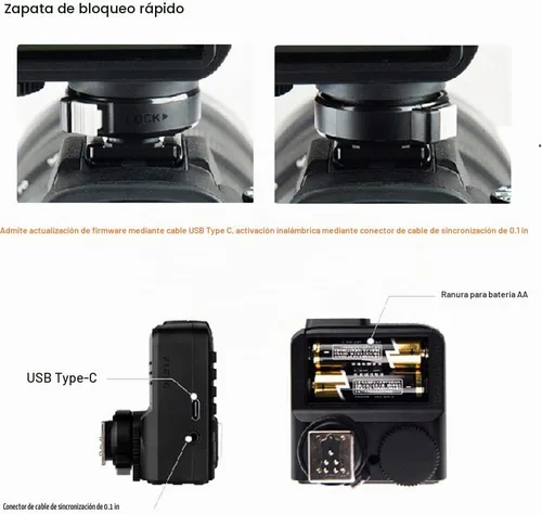 Vista 2 de Godox Disparador de flash inalámbrico X2T-S compatible con cámara Sony, conexión Bluetooth, control de aplicación, transmisor HSS 1/8000s para Godox