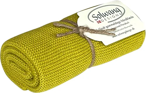 Vista 24 de Solwang 100% algodón orgánico certificado fabricado en la India Toalla de cocina/mano de diseño danés (verde ártico orgánico)