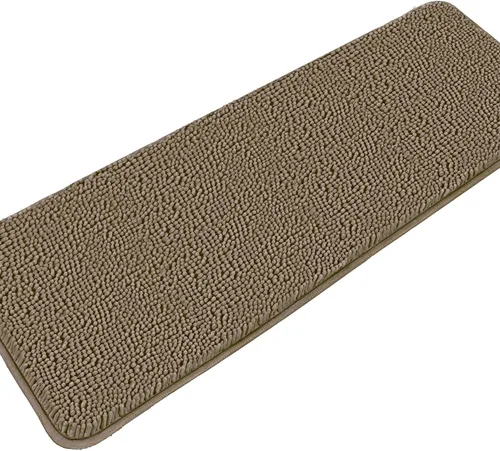 Vista 161 de Yeaban Alfombra de pasillo de baño de 24 x 72 pulgadas, antideslizante, alfombra de baño larga de felpilla gruesa, absorbente y lavable, alfombra