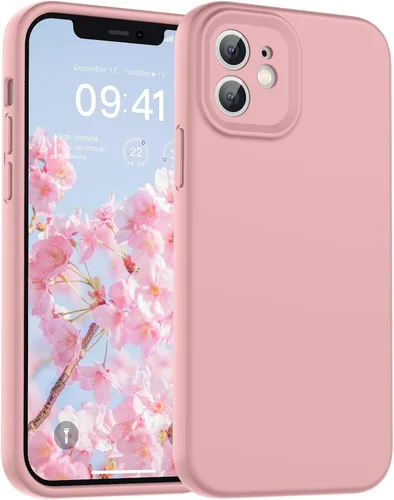 Vista 219 de SUPFINE - Funda diseñada para iPhone 12, silicona líquida premium con [forro de microfibra suave antiarañazos][protección de cámara mejorada], funda