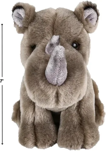 Vista 2 de Rhode Island Novelty Peluche de rinoceronte de 7 pulgadas