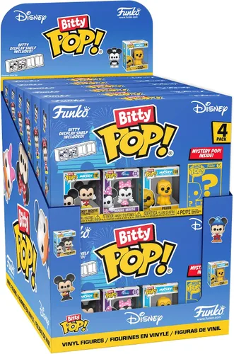 Vista 20 de Funko Bitty Pop! Disney - Minnie, paquete de 4 – Minnie Mouse (vestido rojo), pato margarita, pato Donald y una figura misteriosa sorpresa – 0.9
