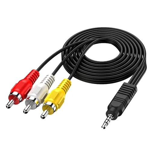Vista 2 de Eanetf Cable AV de 0.1 in a RCA de 5 pies para videocámara, TV, altavoces