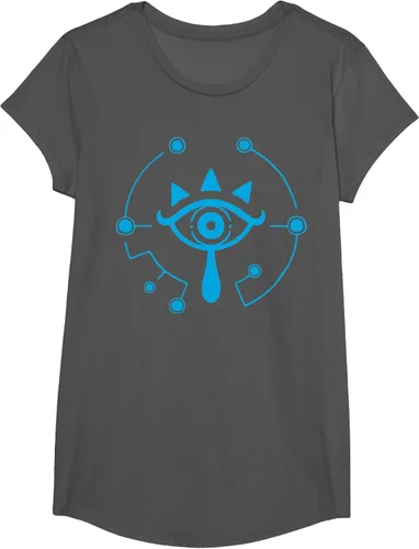 Vista 32 de Zelda Breath of The Wild Sheikah Eye Logo Camiseta Negro