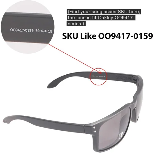 Vista 3 de Walleva Lentes de repuesto para gafas de sol Oakley Holbrook XL, múltiples opciones disponibles