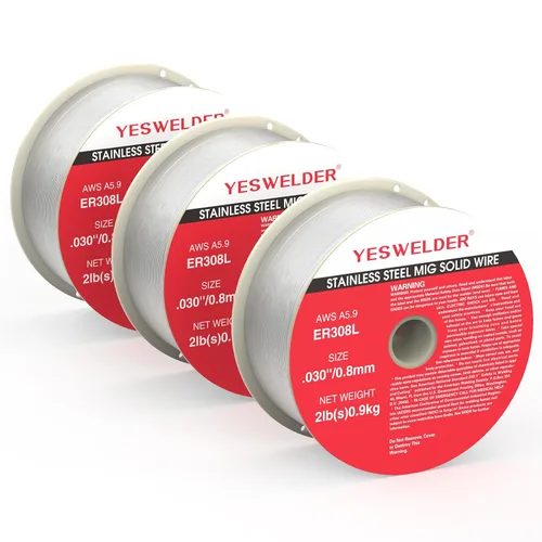 Vista 15 de YESWELDER Alambre de soldadura MIG, alambre sólido MIG de acero inoxidable 2LB .030