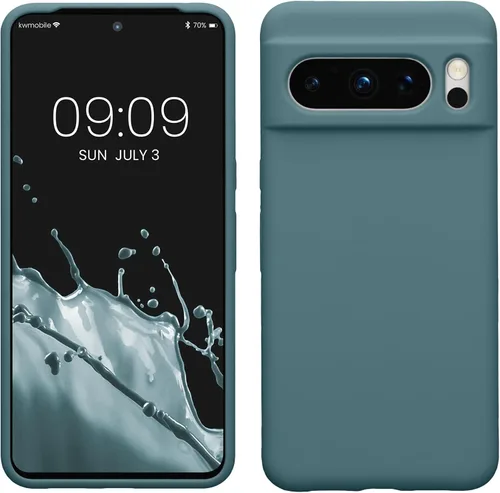 Vista 60 de kwmobile Funda compatible con Google Pixel 7 Pro - Funda de silicona TPU con acabado suave - Piedra antigua