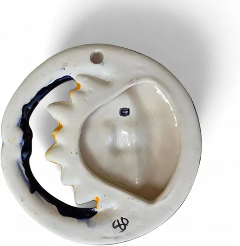 Vista 6 de Eclipse - Figura de pared pintada a mano para interiores y exteriores, multicolor, esmaltada