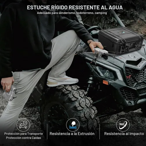 Vista 6 de Lekufee Funda rígida impermeable compatible con DJI Air 3S/3 Drone/Fly More Combo/RC 2/N3/N2 mando a distancia y accesorios (solo funda)