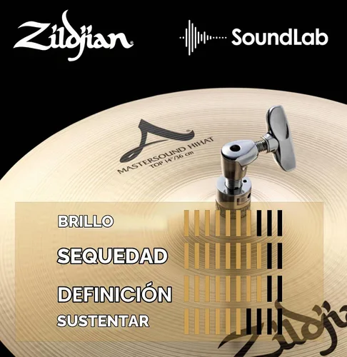 Vista 5 de Zildjian Serie A Mastersound Hi-Hat Platillos - 14 pulgadas