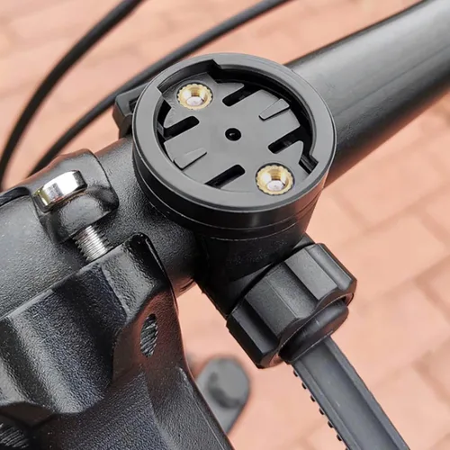 Vista 5 de Soporte de luz para manillar delantero de bicicleta, soporte de expansión para computadora de bicicleta, soporte de linterna ajustable para manillar