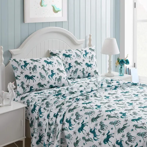 Vista 8 de Kute Kids - Juego de sábanas supersuave, fabricado con diseños y personajes especiales, incluye funda(s) para almohada; en tamaño Twin, Full y Queen