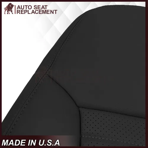 Vista 4 de 1999 2000 2001 2002 2003 2004 Ford Mustang GT V8 Convertible Cubiertas de Asiento Genuinas de Cuero Perforado (Negro Carbón Oscuro, Delantero